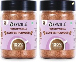 Bevzilla Vanilla Flavoured Coffee Powder |Hot & Cold Instant Coff...mo