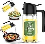 Oil Dispenser for Kitchen 2-in-1 Oil Sprayer Bottle for Cooking 500ml with Spray & Pour | Premium Glass Bottle for Air Fryer, BBQ & Salad | Multicolour