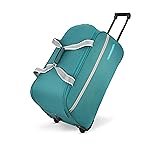 Lavie Sport Polyester Lino Wheel Duffel Bag | 2 Wheel Duffle Bag | Built to Last Wheels and Trolley,Teal,30 Cms