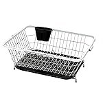 Sulfar Stainless Steel Dish Drainer Stainless-Steel Dish Drying Rack with Drainer Sink Counter Top Dish Drainer Basket Plate Rack (17X22 inch)