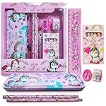 Party Propz Unicorn Stationery Set for Girls – 12 Pcs Pink Stationery Set for Girls | Cute Stationary for Girls | Unicorn Stationary Kit for Kids Return Gift for Girls | Stationary Set Return Gifts