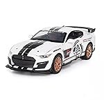 Mustang Cobra GT-500 1:32 Model Car with Box, Zinc Alloy Pull Back Toy car with Sound and Light for Kids Boy Girl Gift [Colors as Per Stock] (Mustang Cobra GT-500 1:32)