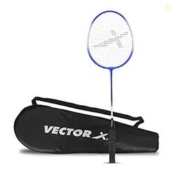 Vector X VXB-150 Badminton Racquet (1 PC Racquet + Full Cover, Blue)