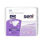Super Seni Plus breathable tape style adult diapers | double wetness indicator | premium fasteners | latex free | ultra absorbent | odour stop | dermatologically tested | side leakage protection |size medium | weist size 30″ – 43″ (75 cm – 110 cm) | Pack 