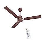 Havells 1200mm Ambrose DX BLDC Motor Ceiling Fan for Home | Remote Controlled, High Air Delivery Fan | 5 Star Rated, Upto 60% Energy Saving| Power: 350 RPM| 2 Year Warranty | (Pack of 1, Brown)