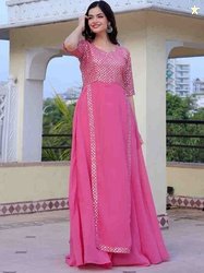 Fashionuma Women Embroidered Thread Work Georgette Kurta