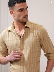 LOCOMOTIVE Luxe Men Dobby Casual Regular Fit Shirt