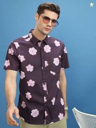 HIGHLANDER Slim Fit Cotton Casual Shirt
