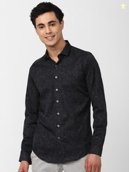 SIMON CARTER LONDON Ethnic Motifs Printed Slim Fit Cotton Casual Shirt