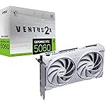 MSI GeForce RTX 5060 8G Ventus 2X OC White Graphic Card – NVIDIA GeForce RTX 5060 GPU, 8GB GDDR7 128-bit Memory, 28 Gbps, PCI Express Gen 5 x16 Interface, Upto 2527 MHz, TORX Fan 5.0