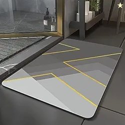 VHKD Water Absorbent PVC Rectangular mats for Bathroom Kitchen Door ma