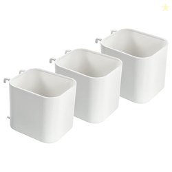 Ikea SKADIS Open-Top Storage Containers (Fits SKADIS Peg Board), White