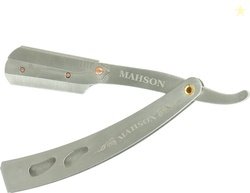 MAHSON Silver Stainless Steel Straight Barber Folding Hair Salon ...mo