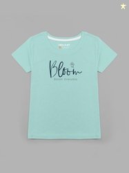 HELLCAT Girls Typography Printed Cotton T-shirt