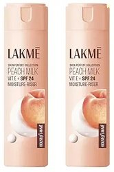 LAKM Peach Milk Moisturizer Spf 24 Pa++, 200 Ml Lotion(Pack Of 2)