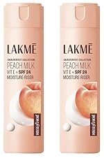 LAKMÃ Peach Milk Moisturizer Spf 24 Pa++, 200 Ml Lotion(Pack Of 2)