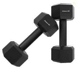 DREAM FIT PVC Hex Fixed Dumbbells Set for home gym - 1 pair (4Kg (2Kg