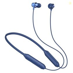 Kratos Blue Bluetooth Neckband with 55H Playtime, Deep Bass, Stereo So