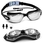 SLOVIC Swimming Goggles for Man [Black] | Swimming Goggles for Women | Anti-Fog & UV Protected Swimming Glasses for Men | Swimming Accessories | Leaf-Proof Goggle with Adjustable Straps & Nose Clip