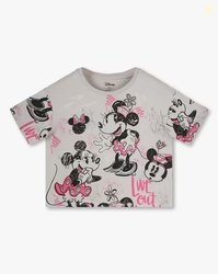 RIO GIRLS Girls Minnie Mouse Print Crop T-Shirt