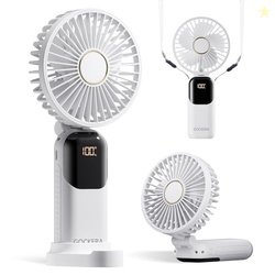 GOCKERA Portable Fan, 4200mAh Battery Operated Fan, 5 Speeds&Digital D