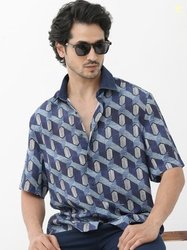 RARE RABBIT Men Scrafi Regular Fit Geometric Printed Shirt