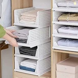 Planet 4-Tier Clothes Organizer for Wardrobe Cupboard Organizer for Cl