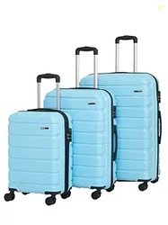 Teakwood Small-Medium-Large 8 Wheels Trolley Bag, Hard Cabin with Zipp