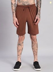 GRIFFEL Loose Fit High-Rise Cotton Sports Short With Antimicrobial Tec