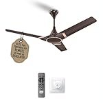 KUHL Prima A3-DUO 1200mm BEE 5-Star BLDC Ceiling Fan | 29W Energy Saving (Up to 65%) | High Airflow & Low Noise | Remote as well as Regulator Operated | 5 Year Motor Warranty | ISI Marked (Espresso)