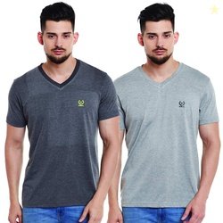 Mack Jonney Men's Slim Fit T-Shirt(Pack of 2)