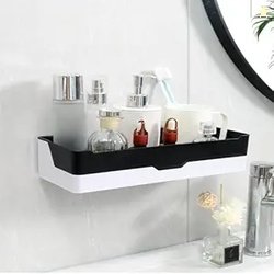 ZURATO Self Adhesive Kitchen and Bathroom Shelves Wall Organizer Plast