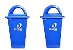 Cello Kleeno Plastic Garbage Dustbin With Dome Lid 60 LTR – Blue/Blue (COMBO)