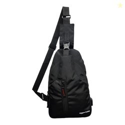 Amazon Basics Cross Body Backpack with 3 Pockets for Unisex | USB Char