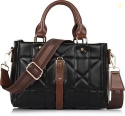 ROSS BROWN Women's Girls Quilted Cross Body Sling Bag with Height Adju