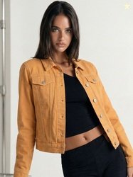 Tokyo Talkies Women Yellow Denim Jacket