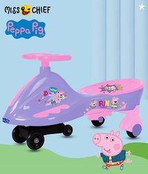 Miss & Chief Peppa Pig Swing Car, for kids 3 years+, upto 50kg Ri...mo