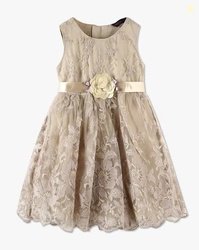 KG FRENDZ Girls Embroidery Fit & Flare Dress