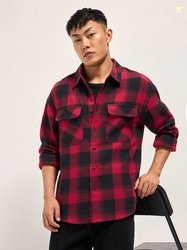 THE BEAR HOUSE Men Relaxed Opaque Checked Casual Shirt