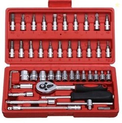 Techtest Socket Tool Set 46 in 1 Bit Socket Wrench Tool Kit Set G...mo