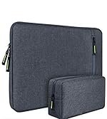 MALAKI Laptop Bag with Accessory Pouch, Grey with Green Accents