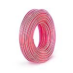 Garbnoire 15 Meter 0.5 Inch PVC Pink Striped Water Pipe| Lightweight, Durable & Flexible| Hose with Accessories Like Hose Connector & Clamps| Watering Garden, Cleaning, Outdoor-Indoor Use (15 Mtr (49.2 Feet))