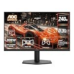 AOC 27G11ZE2 27â³ FHD Fast IPS Gaming Monitor â Black/Red |1920Ã1080| 240Hz Refresh | 0.3ms Response |Adaptive-Sync| HDR10| Frameless Design