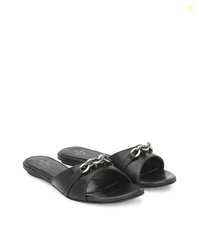 EL PASO Women Open-Toe Flat Sandals with Metal Accent