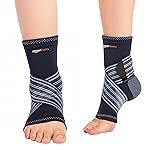 Amazon Basics Premium Ankle Support | Adjustable Compression for Daily Comfort | Breathable Fabric | Padded Design for Stability | Unisex | Medium