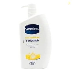 Vaseline Total Moisture Body Wash Pump Bottle for Healthy, Washes Away