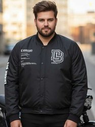 Bewakoof Plus Men Oversized Bomber Jacket