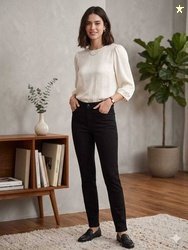Damini creation Women Skinny High Rise Black Jeans