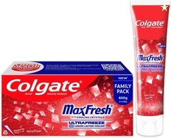 Colgate MaxFresh Toothpaste, Red Gel Paste with Menthol...