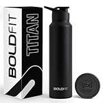 Boldfit Stainless Steel Water Bottle 1 Litre â BPA-Free, Leak-Proof & Rust-Free Metal Bottle with Handle â Lightweight, Food-Grade, Easy to Clean â Ideal for Office, Gym, School, Travel & Fridge Use